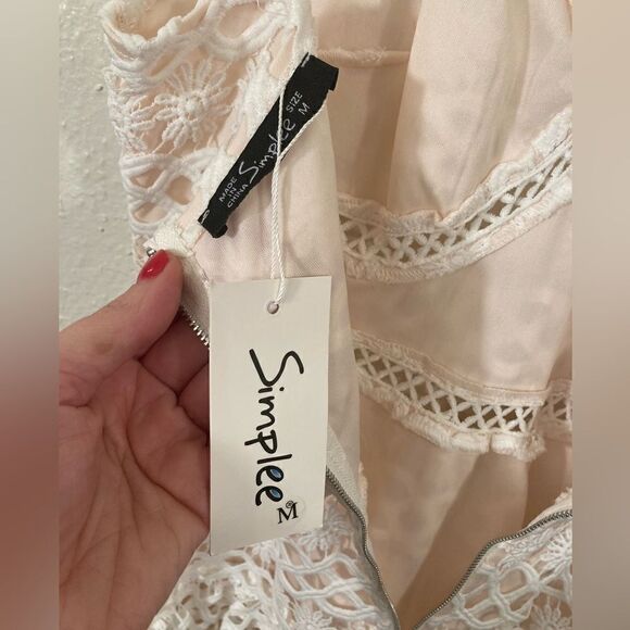 Net White Lace Cutout Dress - Picture 11 of 15